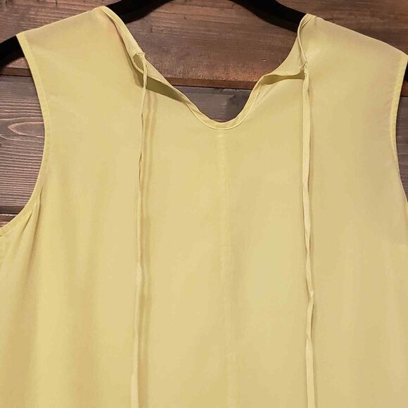 Lilly Pulitzer Havana 100% Silk Embellished Top in‎ Kelp Green Yellow Size XS - Picture 7 of 12